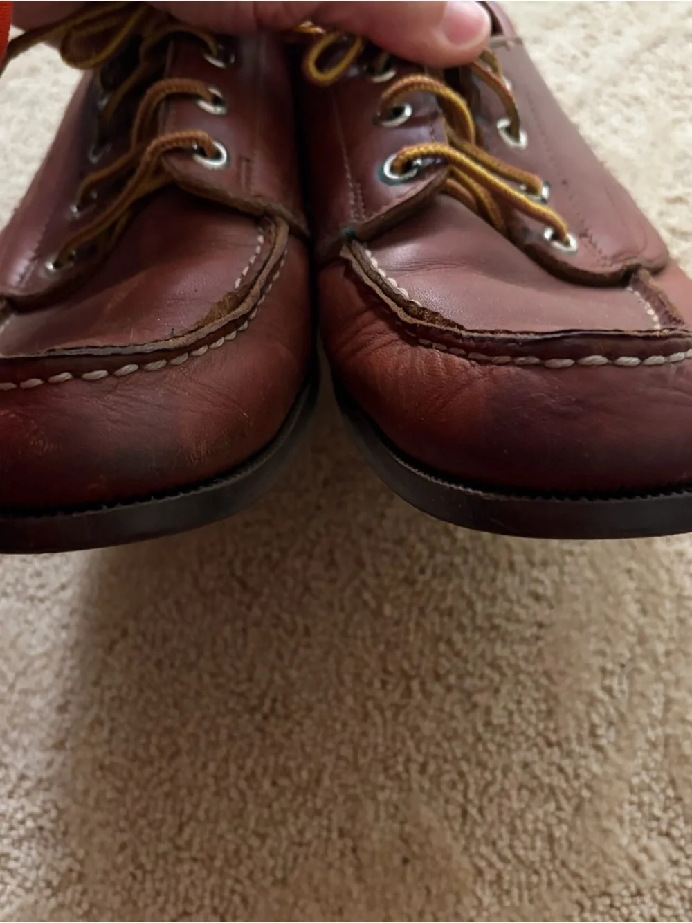 Sebago Men's Brown Leather Boat Shoes with Contrast Laces
